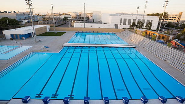 City of El Segundo Wiseburn Unified School District Aquatic Center with Arch Pac Aquatics. El Segundo, CA