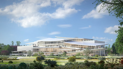 Rendering of SANAA's winning design for the New National Gallery in Budapest. Image courtesy of Liget Budapest.