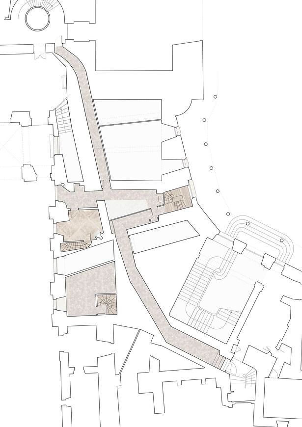 Entresol - Existing textured floor plan © Studio Kiraw