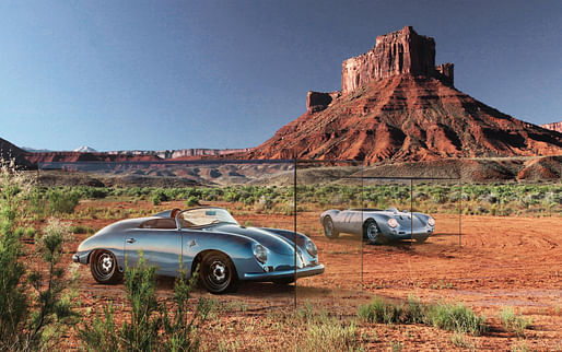“Porsches in Nature”- concept, an experiential outdoor museum exhibit in the Canyonland region of Utah, Photo credits: Jared Zaugg 