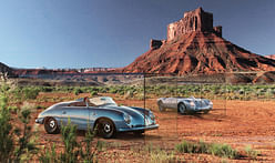 “Porsches in Nature” proposes displaying glass-encased Porsches in raw Utah desert landscapes