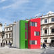 The flatpack Homeshell of Pritzker laureate Richard Rogers was built in a day at the Royal Academy's courtyard. Photo courtesy of 7-T-Ltd via artinfo.com. 