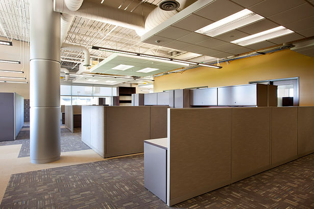 Large volumetric open office spaces.