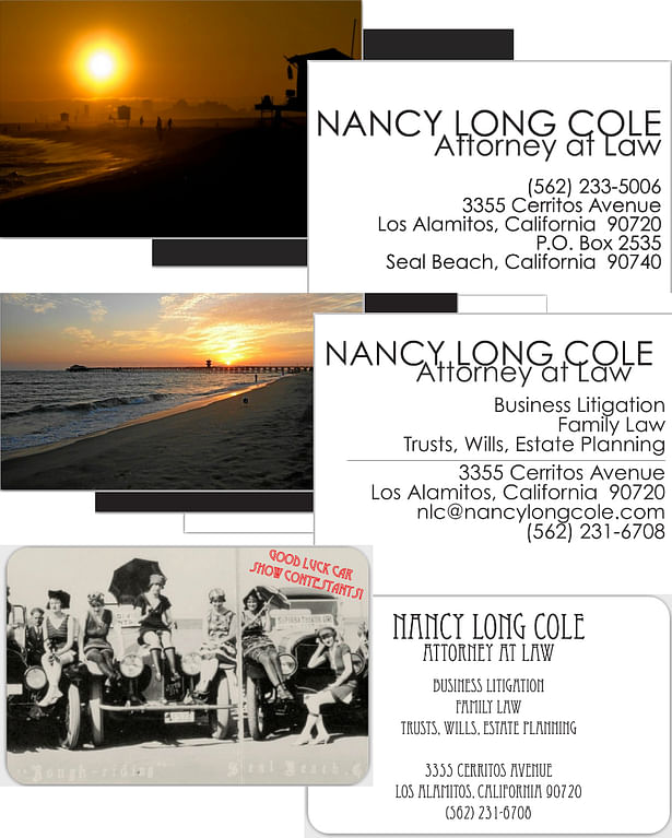 Business cards for attorney, Nancy Long Cole 