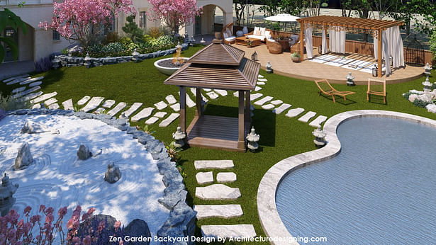 Zen Garden Backyard Design 