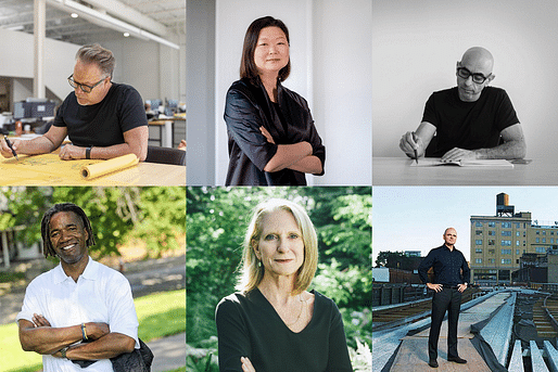 (L-R Top Row) Marlon Blackwell, Meejin Yoon, Nader Tehrani. (L-R Bottom Row) Walter Hood, Kathryn Gustafson, and James Corner