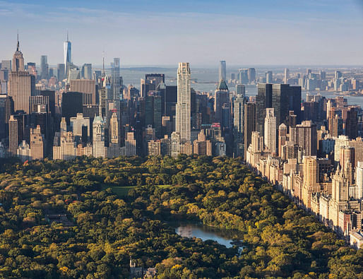 Rendering of the Robert A.M. Stern-designed 220 Central Park South tower, which opened in 2018.