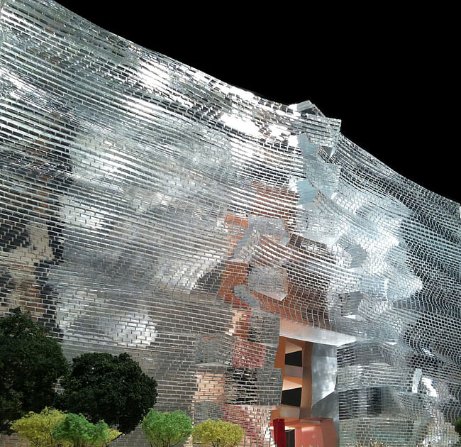 West elevation - ceremonial entrance (Image courtesy of Gehry Partners)
