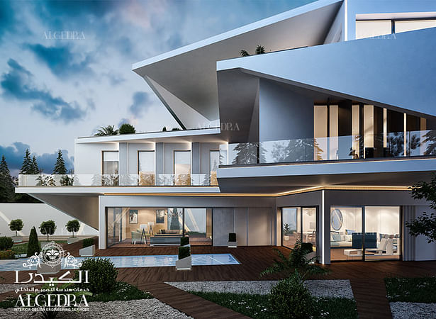 Modern villa architecture design