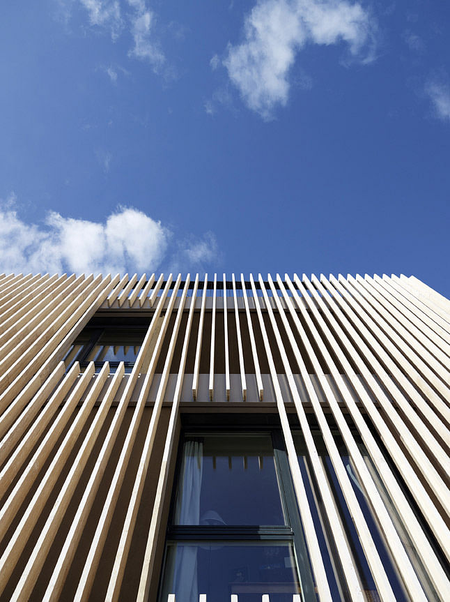 Striped Living in Crans-prés Céligny, Vaud, Switzerland by group8; Photo: Régis Golay, FEDERAL studio, Geneva