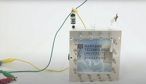 NTU Singapore's new electrochromic window technology. Image: NTUsg YouTube Channel