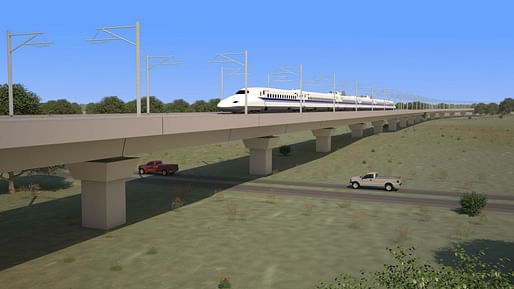 The backers of the Houston-Dallas HSR route aim to break ground in 2020, per approvals from the Federal government. Image courtesy of Texas Central. 