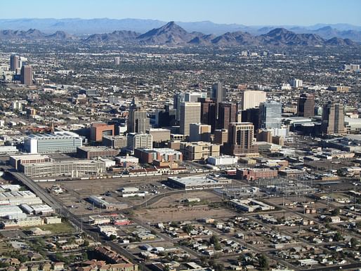 Downtown Phoenix in Maricopa County. Image courtesy Wikimedia Commons user Melikamp (CC BY-SA 3.0 Deed)
