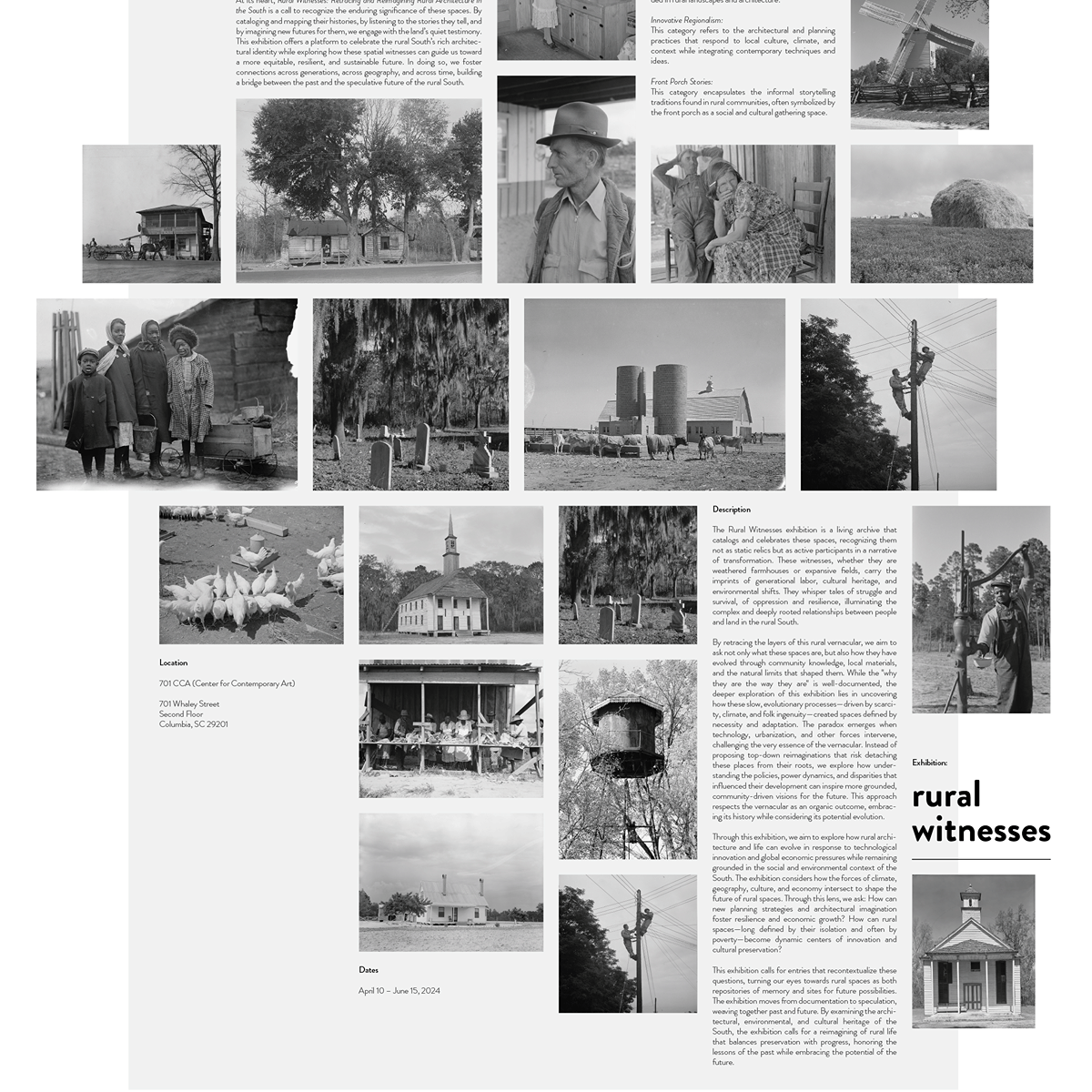 Rural Witnesses Exhibition | Clemson University | Archinect