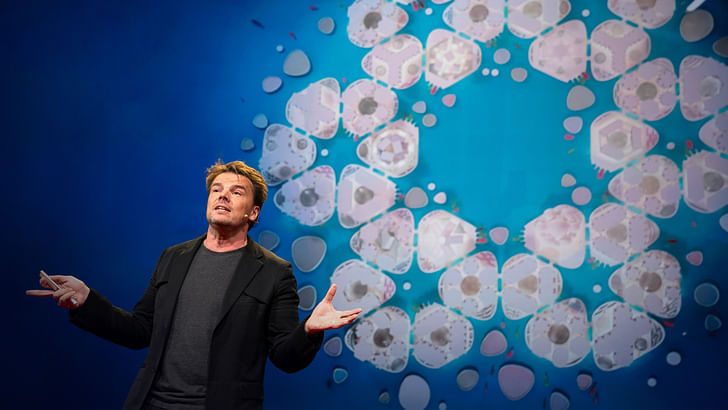 Bjarke Ingels, a master of personal and professional promotion, speaking at a TED conference. Image courtesy of TED Talk
