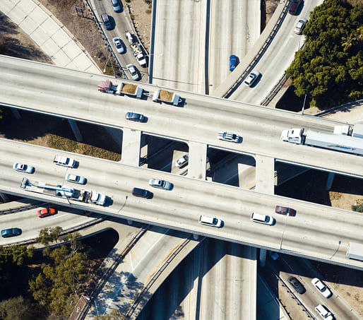 Aerial view of the 110-101 interchange in Los Angeles. Photo: Daniel Lee/Unsplash
