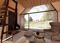 Wooden Cabin House interior design