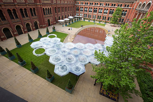 View in the courtyard of the V&A. Rendering courtesy of Victoria and Albert Museum.