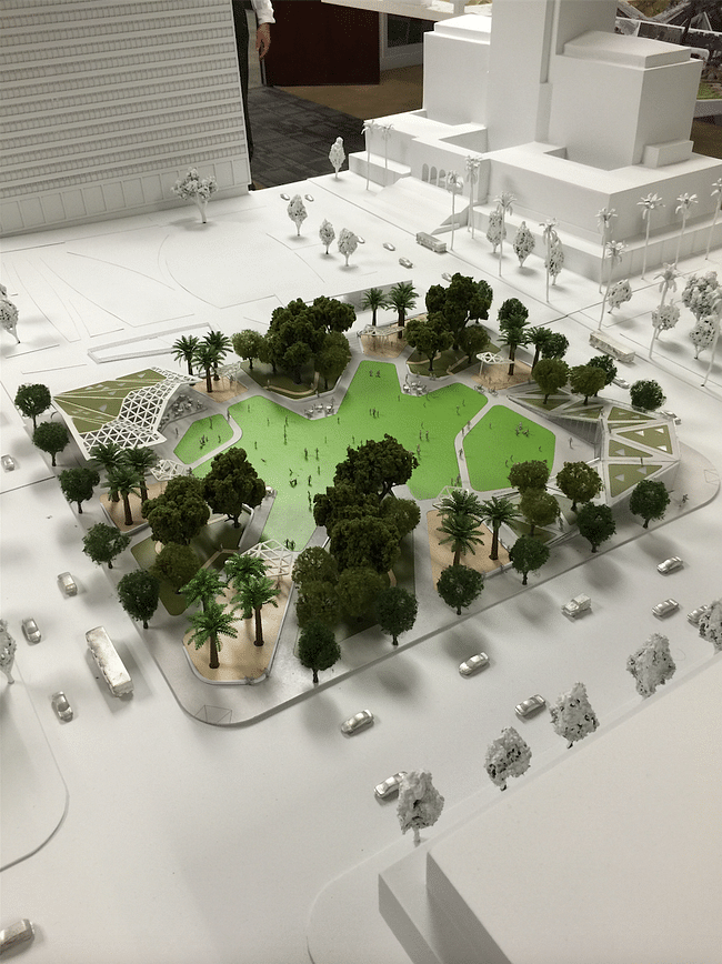 A model of the park proposal by AECOM. Credit: AECOM via City of Los Angeles