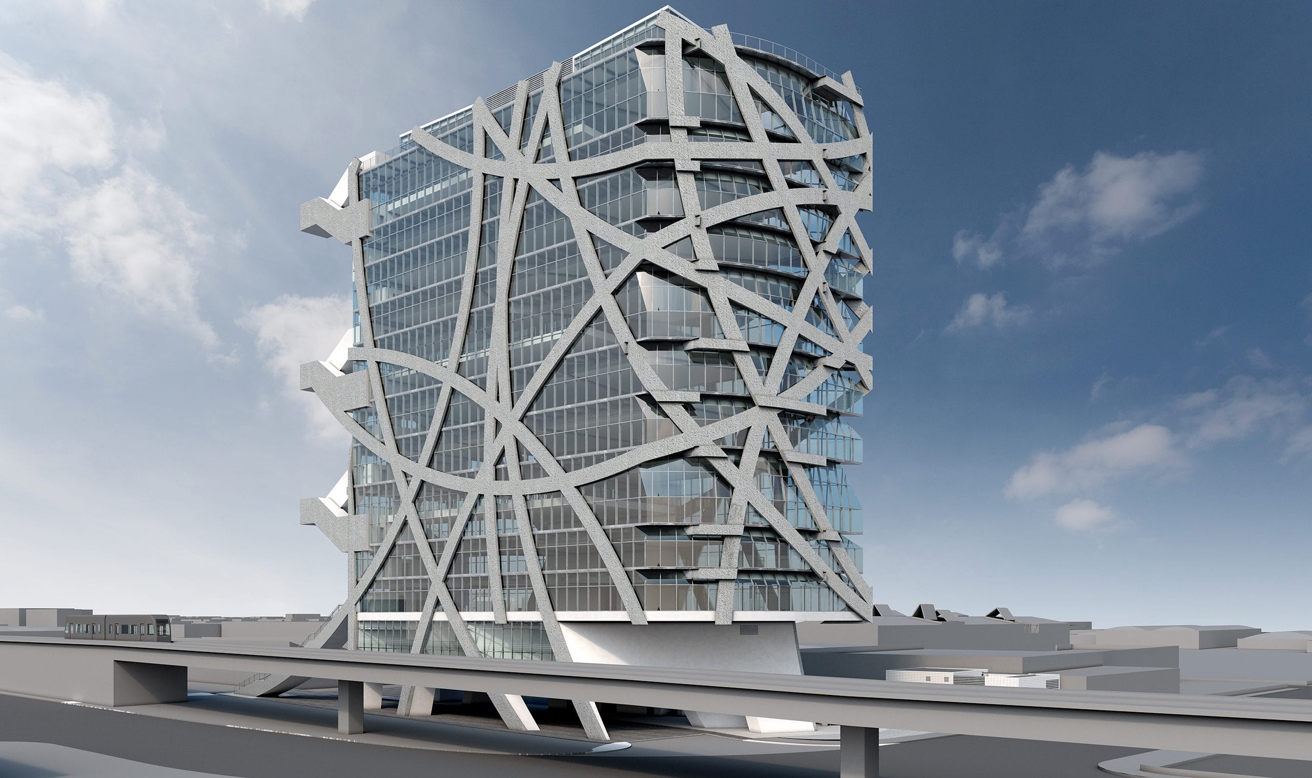 Eric Owen Moss-designed (W)RAPPER tower has topped out | News | Archinect
