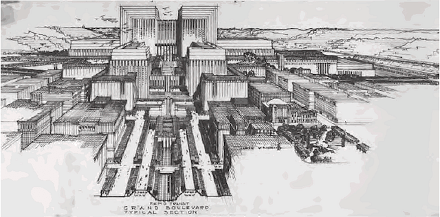 Lloyd Wright's 1925 'Civic Center Plan' for Downtown L.A.