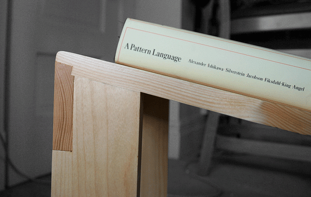 detail: lectern for A Pattern Language