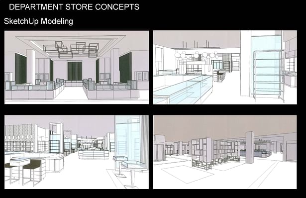 SketchUp Modeling Retail Environment