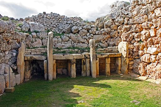 بخشی از معابد باستانی Ġgantija در جزیره مالتی گوزو.  تصویر: Wikimedia Commons 