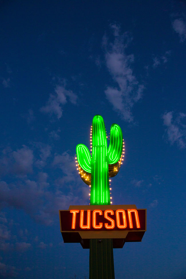 Dirk J. Arnold’s “Gateway Saguaro,” on the Miracle Mile Credit John Burcham for The New York Times