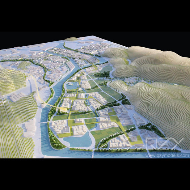 Ningbo Yinzhou River Urban Renewal Plan Model