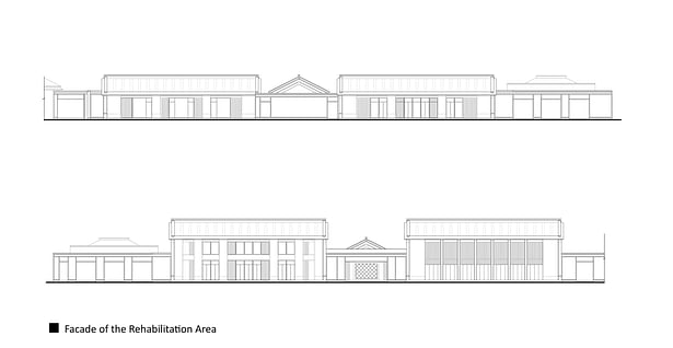 Facade of the Rehabilitation Area ©GLA Design