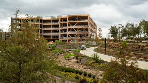 One of twelve mass timber office buildings. Image courtesy Walmart