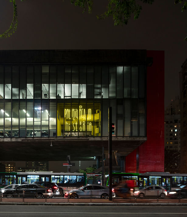 Yael Bartana's installation at MASP's façade