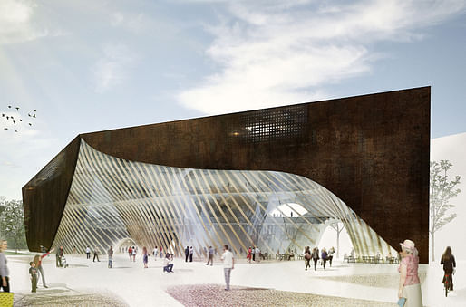 Rendering of the Helsinki Central Library entry LIBLAB by Playa Architects (Image: Playa Architects)