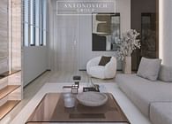 Efficient Elegance: Space Planning for Modern Family Sitting Interior Design 