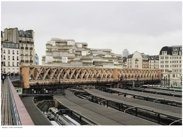 Exterior Render from Gare de l'Est