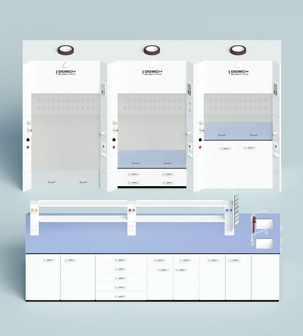 Fume Hoods + Island Bench