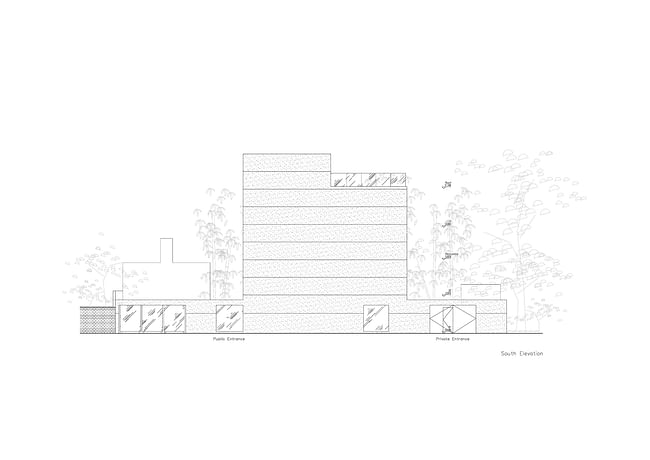 South Elevation. Image: Aether Architects