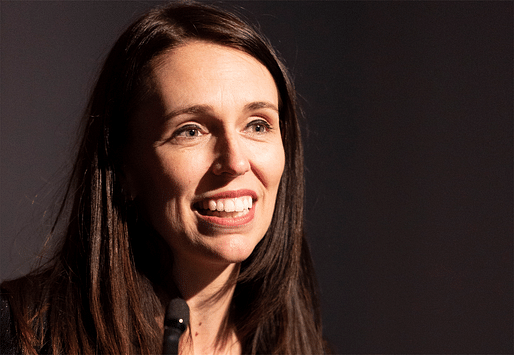 Jacinda Ardern in 2018. Image courtesy U.S. Embassy on <a href="https://flickr.com/photos/us_embassy_newzealand/45209312332/in/photostream/">Flickr</a>. Public Domain.