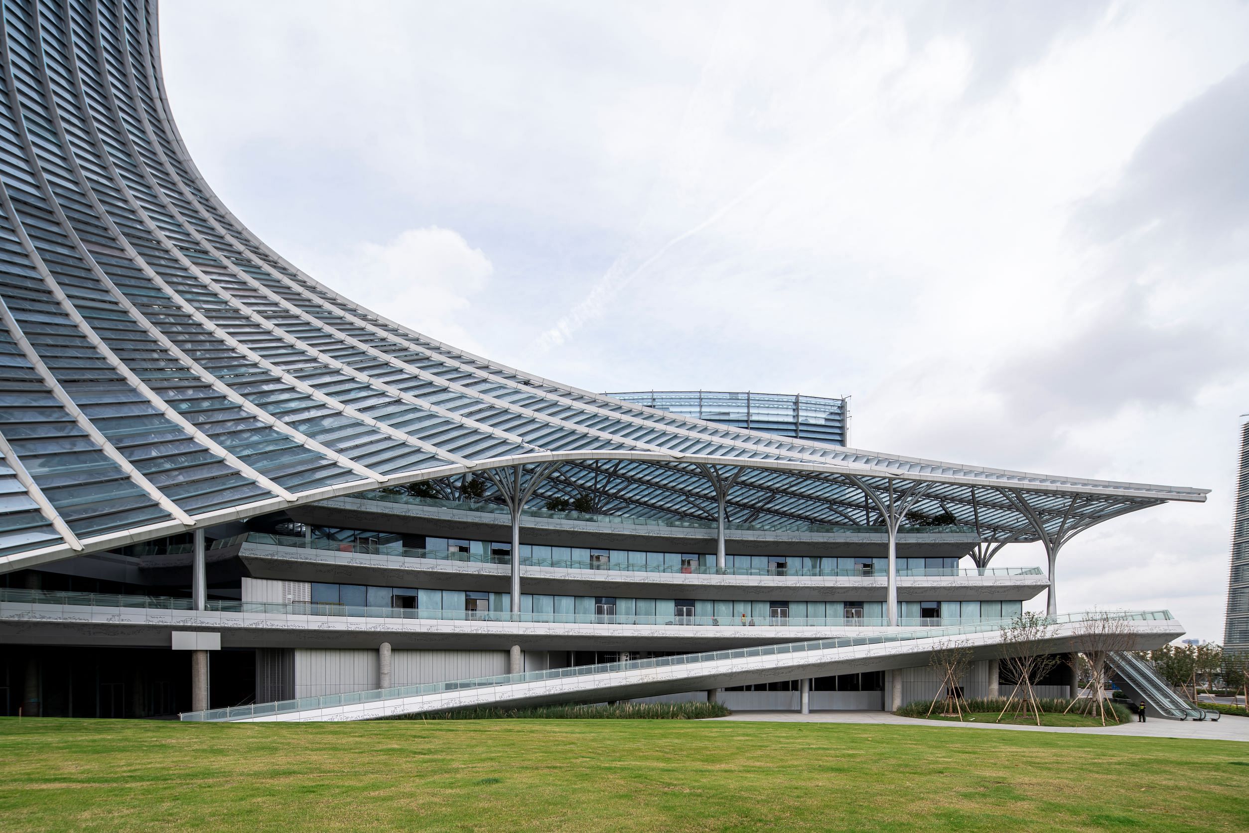 Shanghai West Bund AI Tower & Plaza | NIKKEN SEKKEI LTD | Archinect