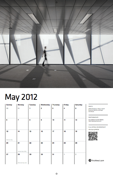 Archinect In Focus 2012 Calendar, all profits going to Architecture for Humanity... available for sale very soon...