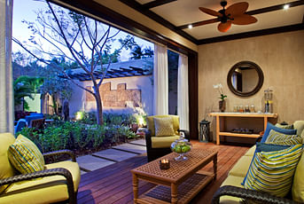 Outdoor lounge at Remede Spa