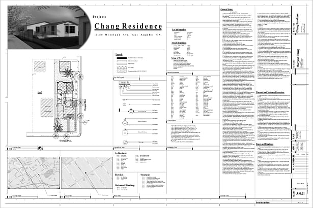 Chang Residence Cover Sheet