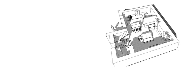 Lake Lotowana House Remodel Axonometric