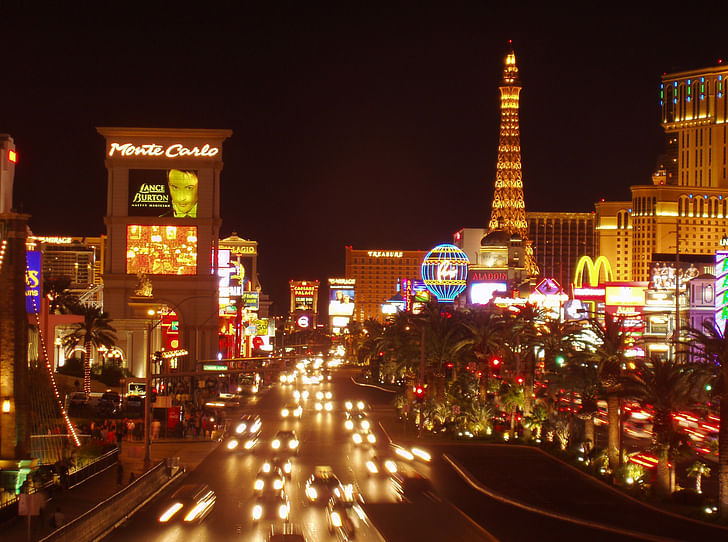 The Las Vegas strip, courtesy of 'Cheap Las Vegas'.