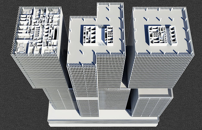 Perspective Plan, High Rise. © OMA