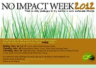 No Impact Week Poster