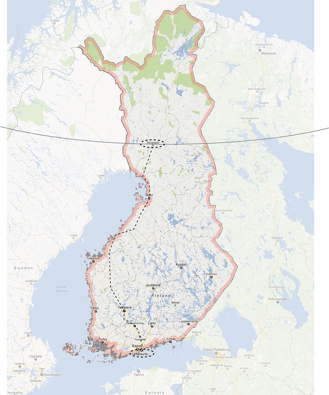 VR Train Trip from Helsinki to Rovaniemi