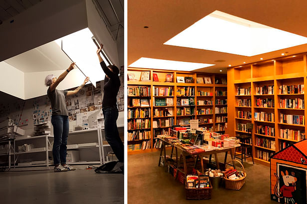 Our ceiling coves -- from concept test to final product.