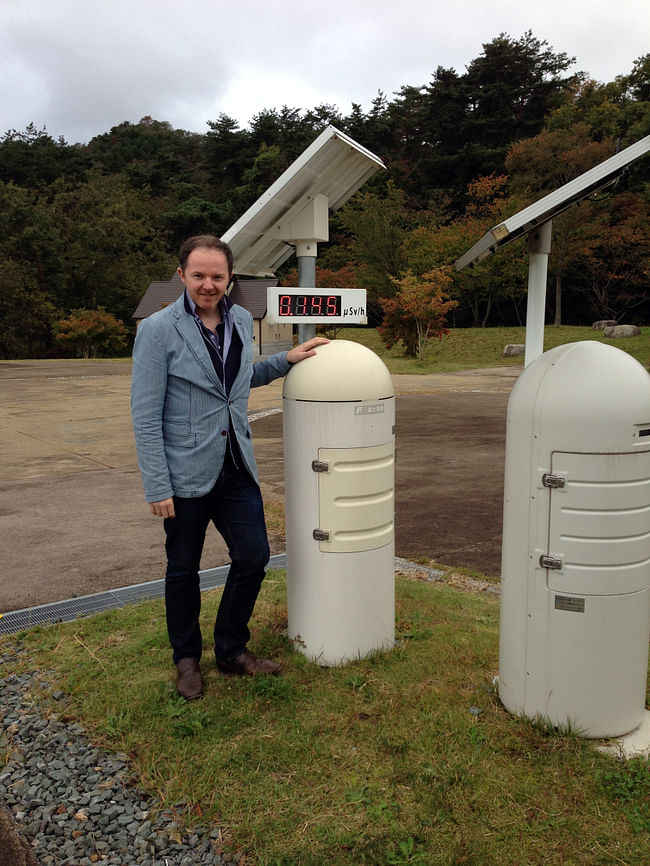 Me at an Iwaki radiation monitoring station